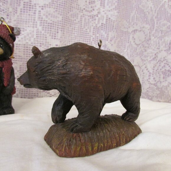 Lot of 4 resin bear ornaments / figure Christmas - Picture 6 of 9